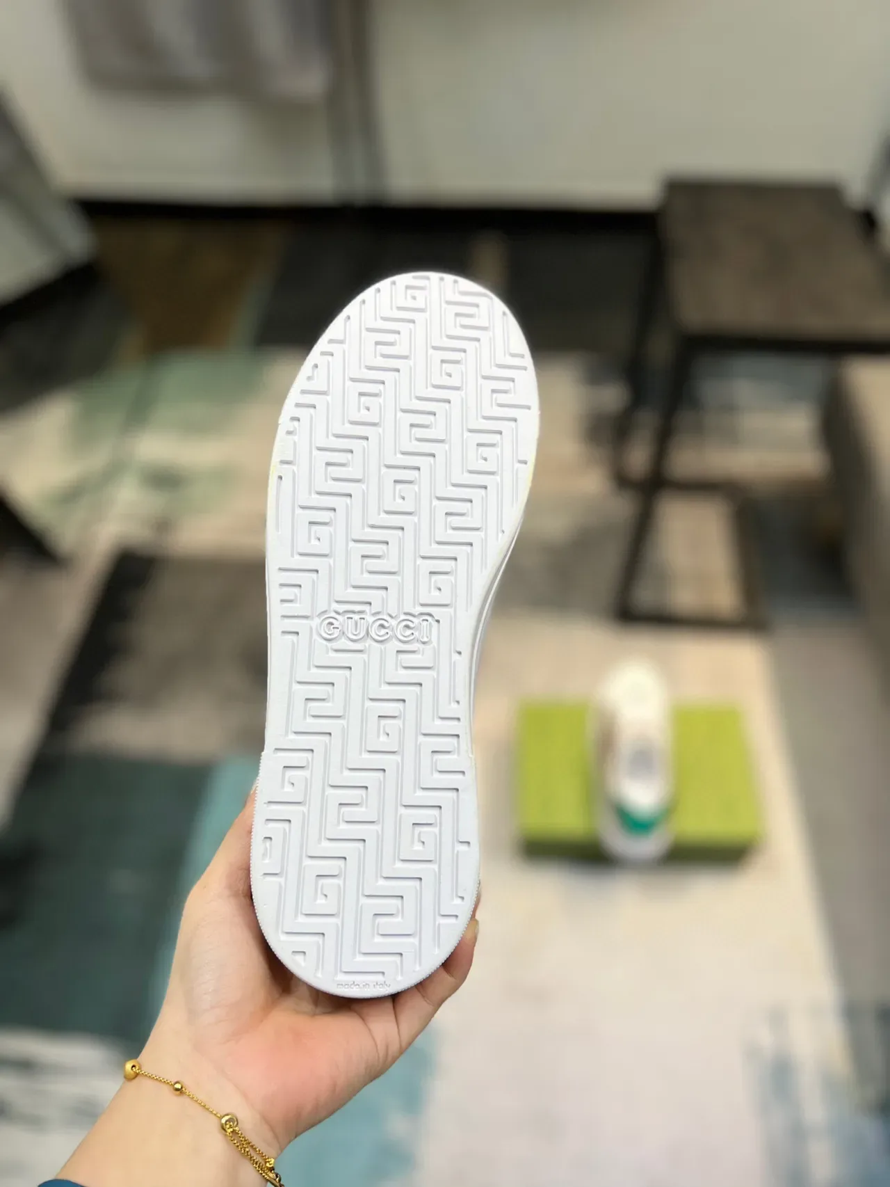 Gucci Ace GG Monogram Web Stripe 生活方式运动鞋 9
