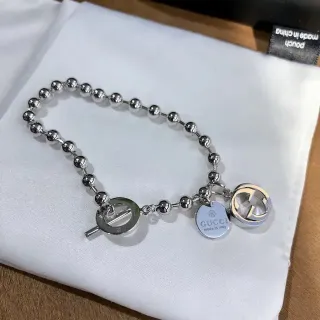 سوار غوتشي سلسلة كرات فضي قفل توجل