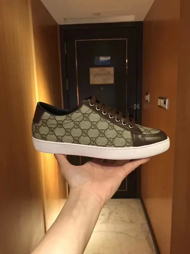 Gucci Beige Marron GG Monogram Toile Cuir Superpositions Style de vie Sneakers 6