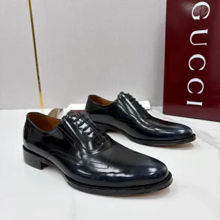 Gucci ब्लैक कैप-टो ऑक्सफोर्ड जूते