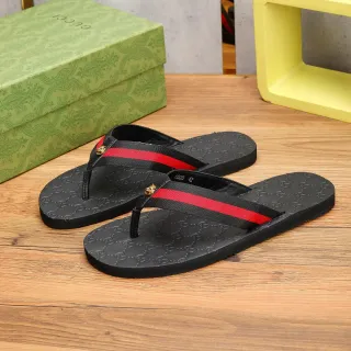 Gucci Negro Rojo GG Monogram Suela Web Correa Rayada Zapatillas
