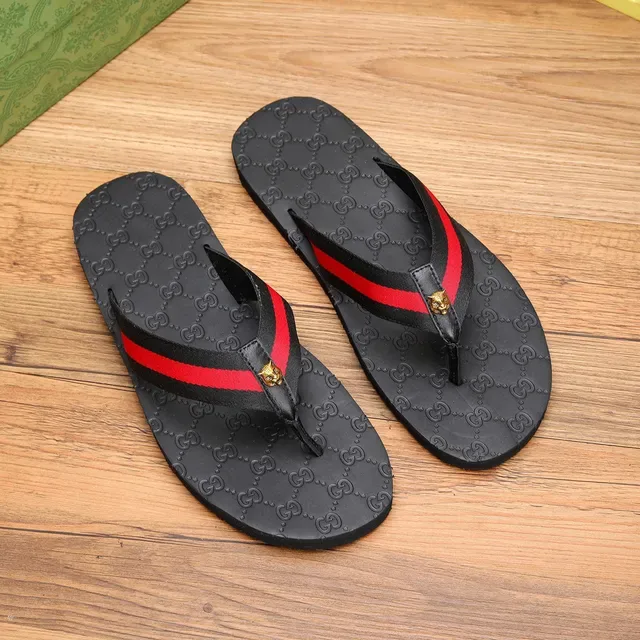 Gucci Negro Rojo GG Monogram Suela Web Correa Rayada Zapatillas 3