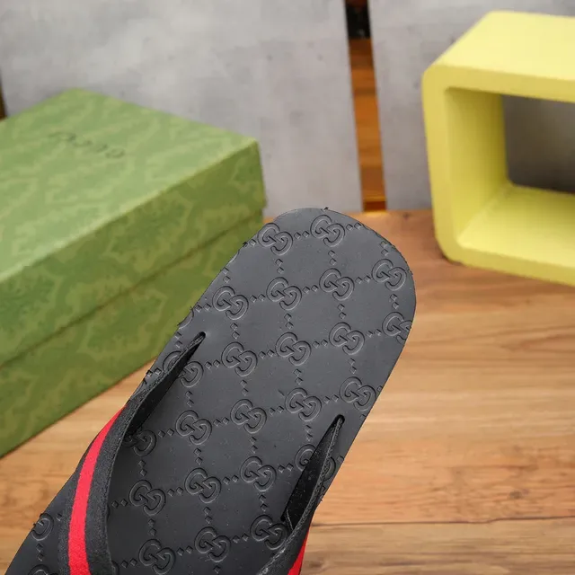 Gucci Negro Rojo GG Monogram Suela Web Correa Rayada Zapatillas 6