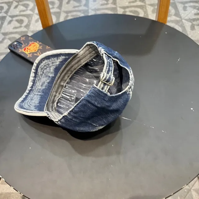Gucci Casquette de baseball en denim lavée délavée 7