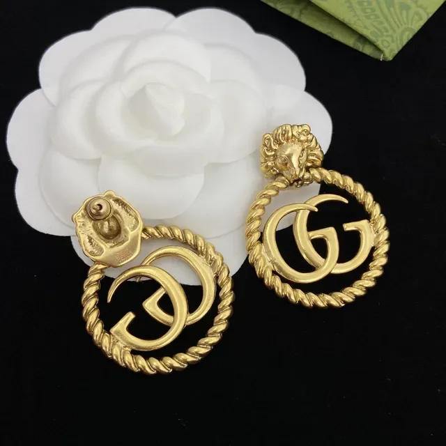 Gucci Dionysus Gold Lion Head Motif Twisted Rope Hoop Necklace 4