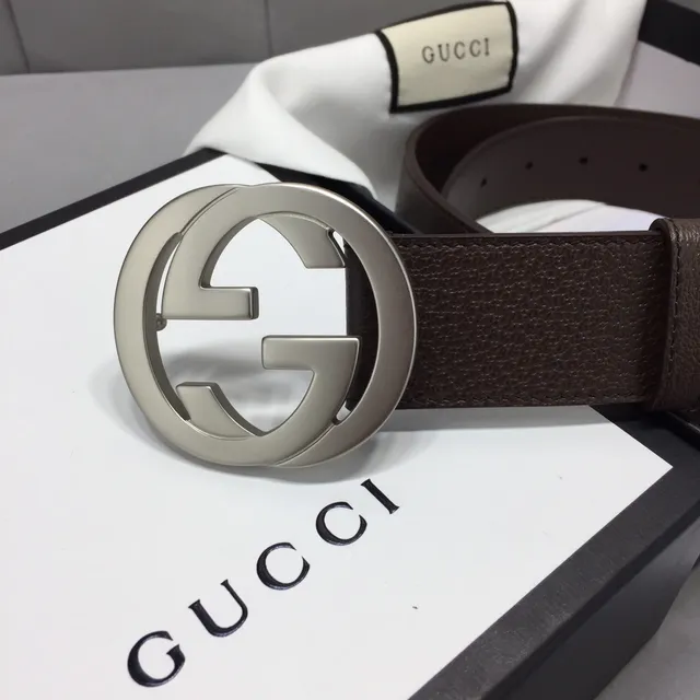 Gucci Double G Belt Brown Leather Silver-Tone Buckle Leather Belt 3