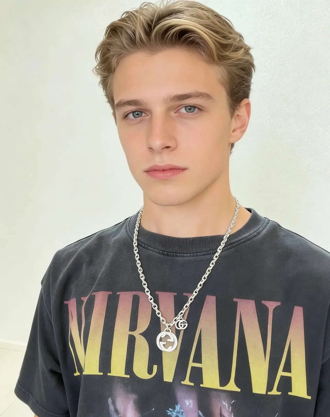 Gucci Double G Interlocking Logo Silver-Tone Chain Necklace 8