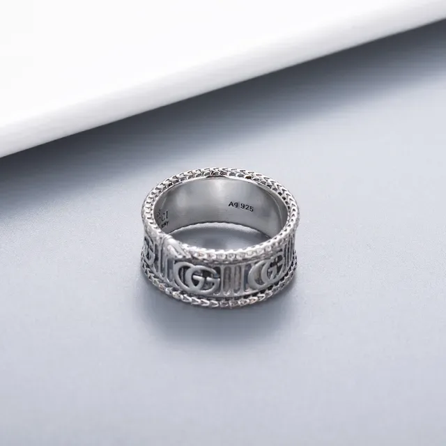 خاتم Gucci Double G Snake فضة نقية 2