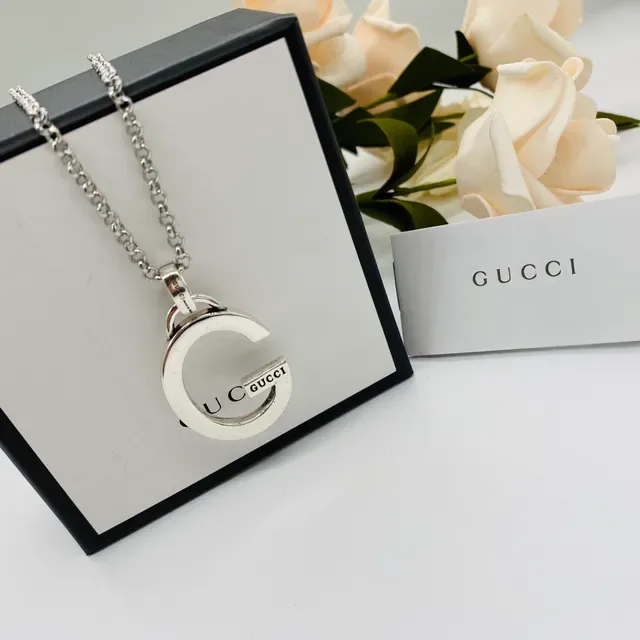 Gucci G-Logo Pendant Silver-Tone Necklace 2