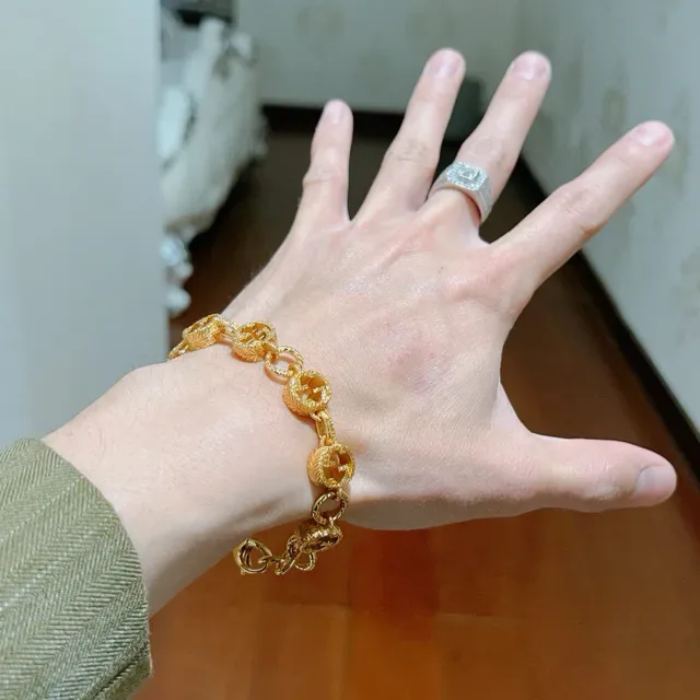 Gucci GG Marmont Pulsera Oro Verde Motivo Interlocking G 8