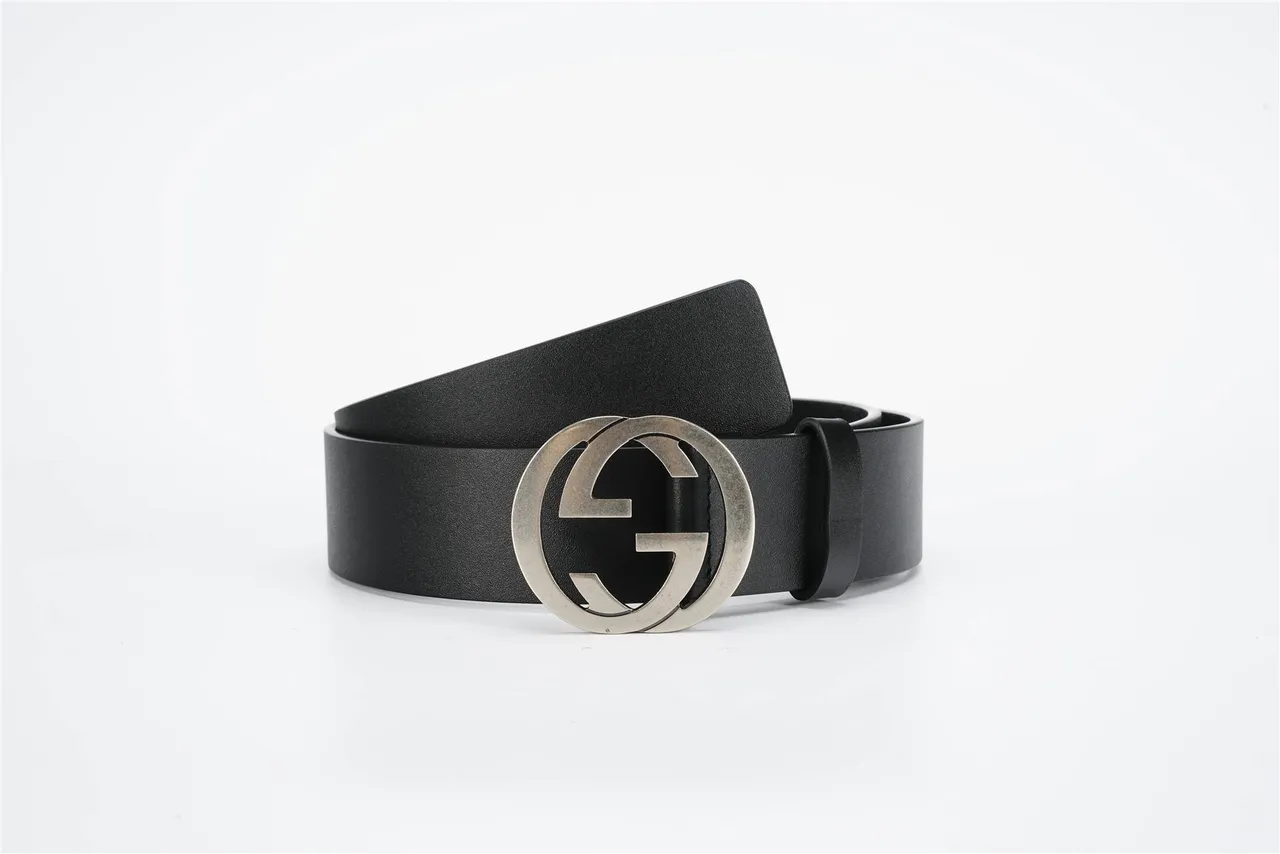 Gucci GG Marmont Interlocking G কালো চামড়ার বেল্ট 4