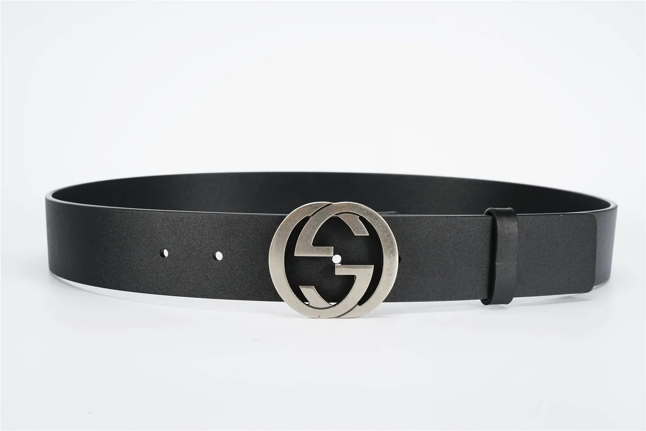 Gucci GG Marmont Interlocking G কালো চামড়ার বেল্ট 8
