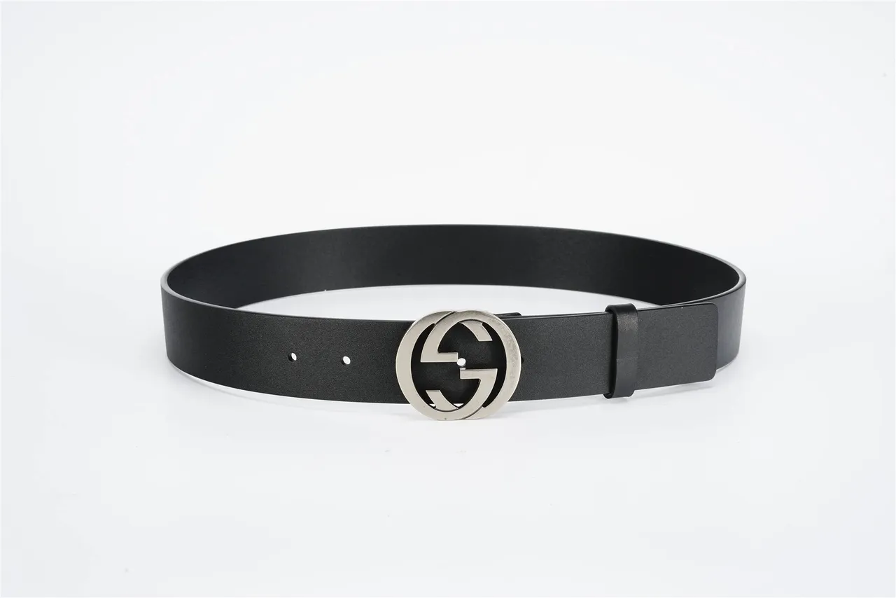Gucci GG Marmont Interlocking G কালো চামড়ার বেল্ট 9