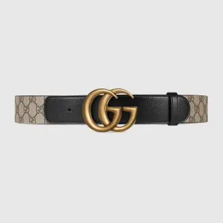 Gucci GG Marmont Interlocking G Buckle Leather Belt
