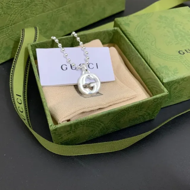 Gucci GG Marmont Interlocking G Logo Circular Pendant Necklace 7