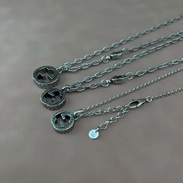 Gucci GG Marmont Interlocking G Silver-Toned Chain Necklace 5