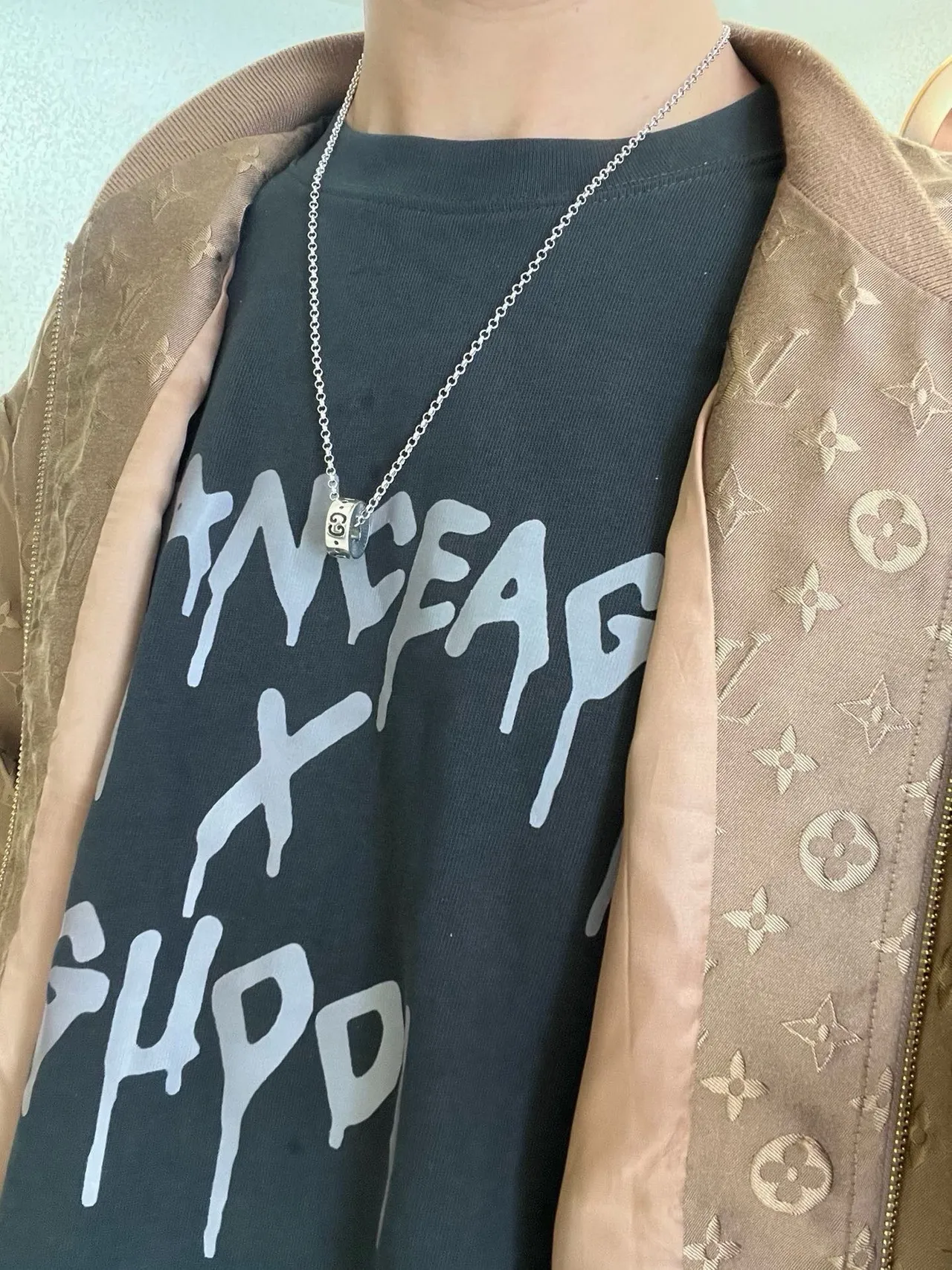 Gucci GG Marmont Silver Ball-Chain Necklace 5