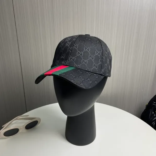 Gucci GG Monogram Canvas Web Stripe Baseball Cap 2