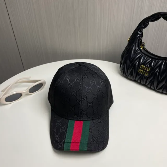 Gucci GG Monogram Canvas Web Stripe Baseball Cap 3