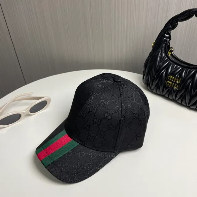 Gucci GG Monogram Canvas Web Stripe Baseball Cap 7