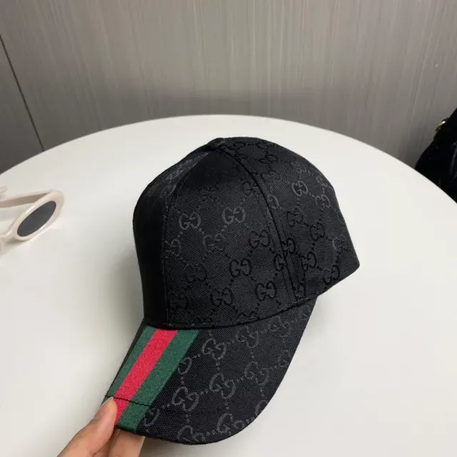 Gucci GG Monogram Canvas Web Stripe Baseball Cap 9