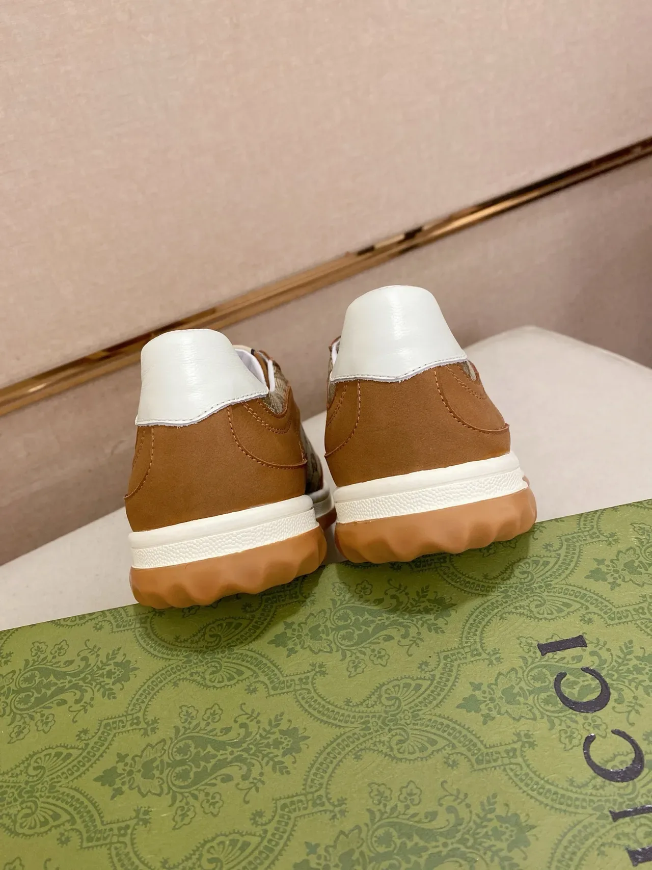 Gucci GG Monogram Tan and Beige Lifestyle Sneakers 3