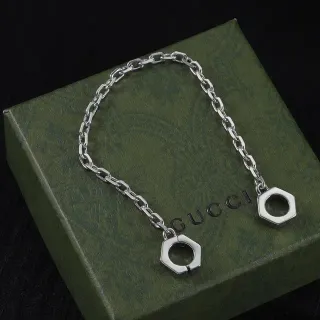 سوار Gucci سلسلة نوت سداسية فضية