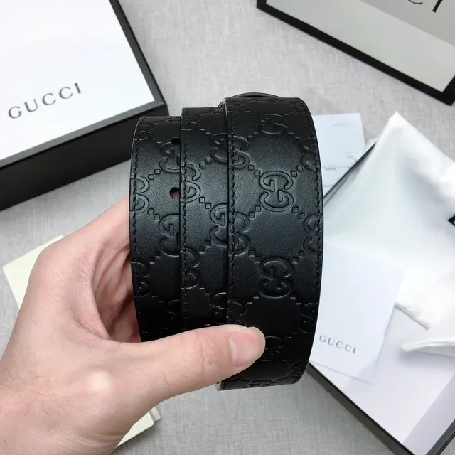 Gucci Horsebit 1955 noir estampé GG cuir ceinture 2