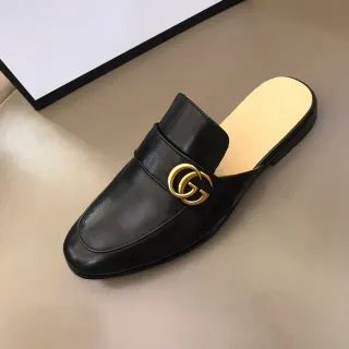 Gucci Horsebit 1955 কালো চামড়া সোনার বাকল লোফার