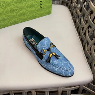 Gucci Horsebit 1955 दिनेम أزرق GG Monogram لوفر