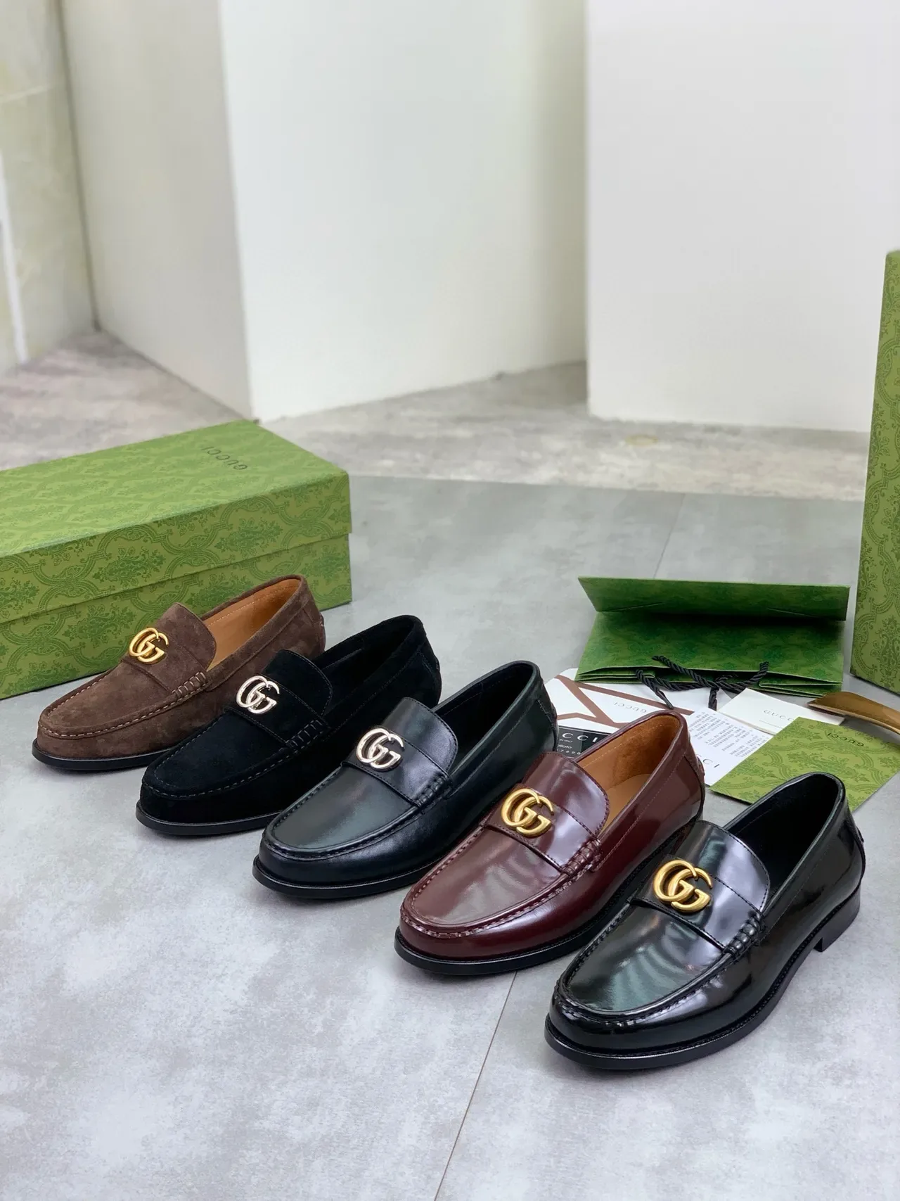 Gucci Horsebit 1955 Brown Suede Loafers 2