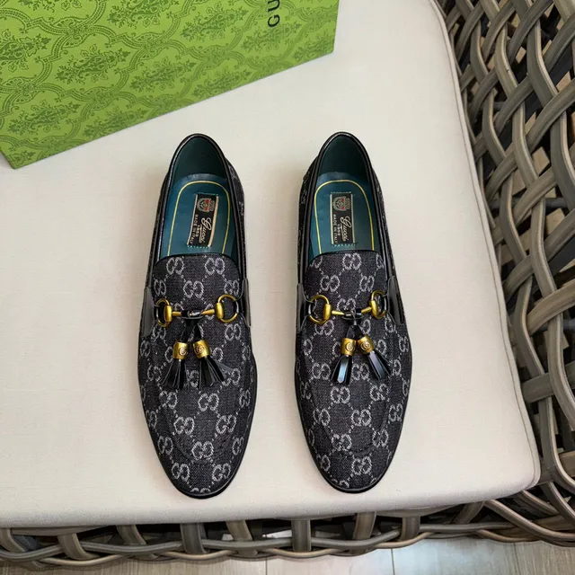Gucci Horsebit 1955 GG Monogram Mocassim Preto 2