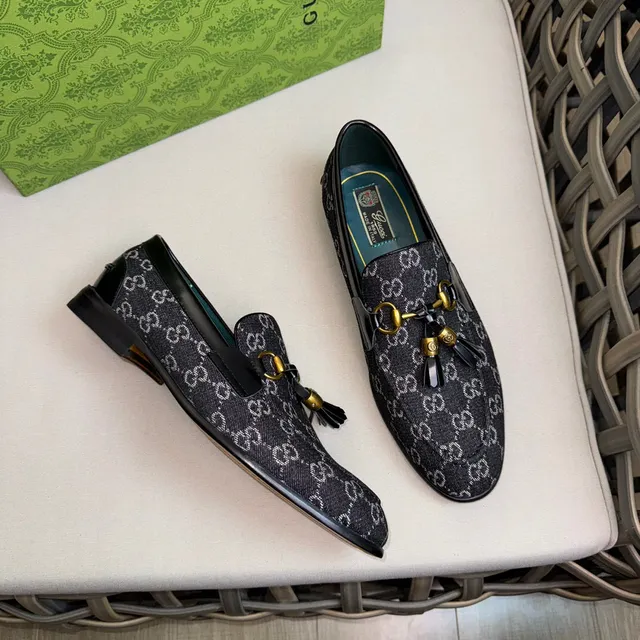 Gucci Horsebit 1955 GG Monogram Mocassim Preto 4