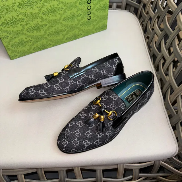 Gucci Horsebit 1955 GG Monogram Mocassim Preto 5