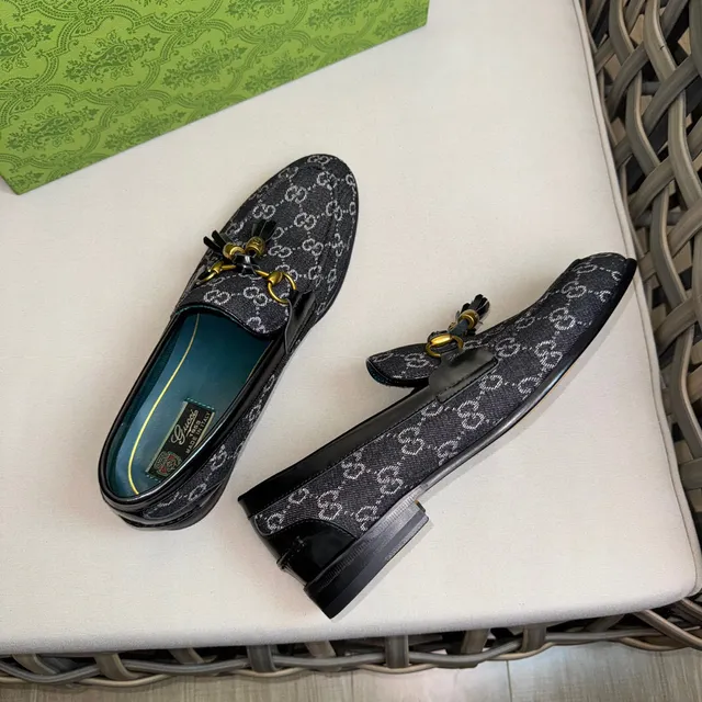 Gucci Horsebit 1955 GG Monogram Mocassim Preto 6