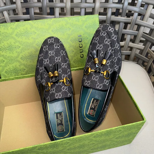 Gucci Horsebit 1955 GG Monogram Mocassim Preto 9