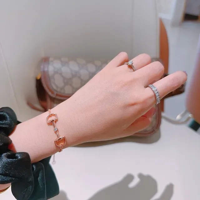 Gucci Horsebit 1955 Pulsera de Cristal Dorado 2