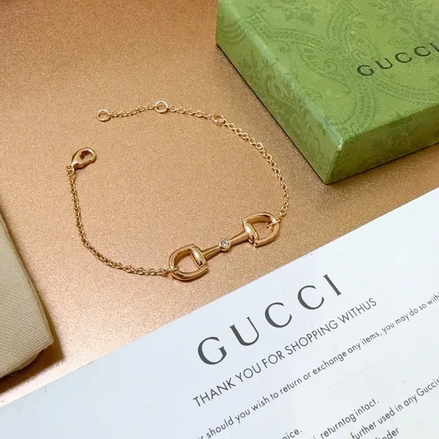 Gucci Horsebit 1955 Pulsera de Cristal Dorado 4
