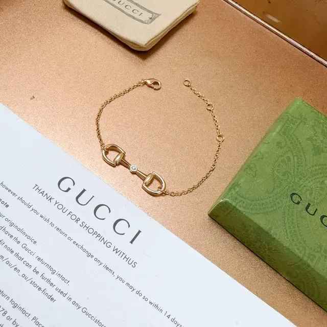 Gucci Horsebit 1955 Pulsera de Cristal Dorado 6