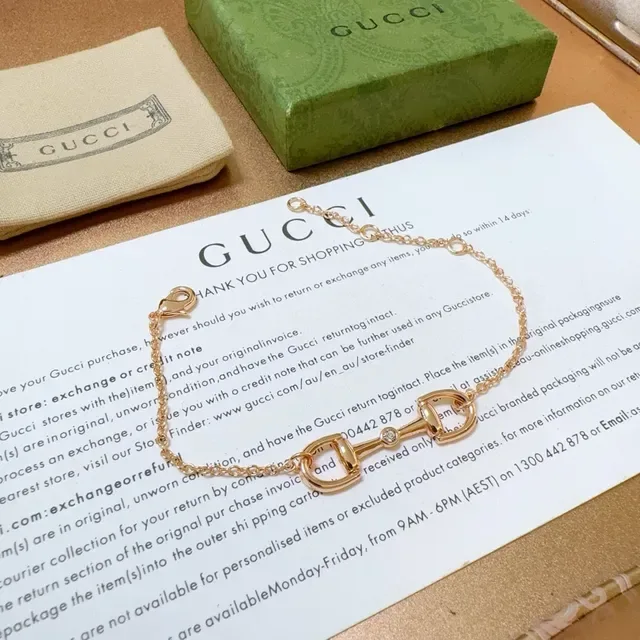 Gucci Horsebit 1955 Pulsera de Cristal Dorado 7