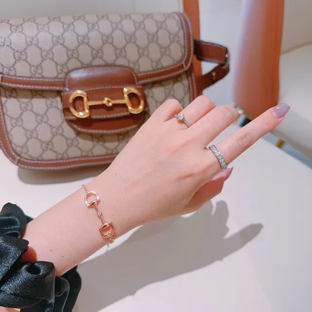 Gucci Horsebit 1955 Pulsera de Cristal Dorado 8
