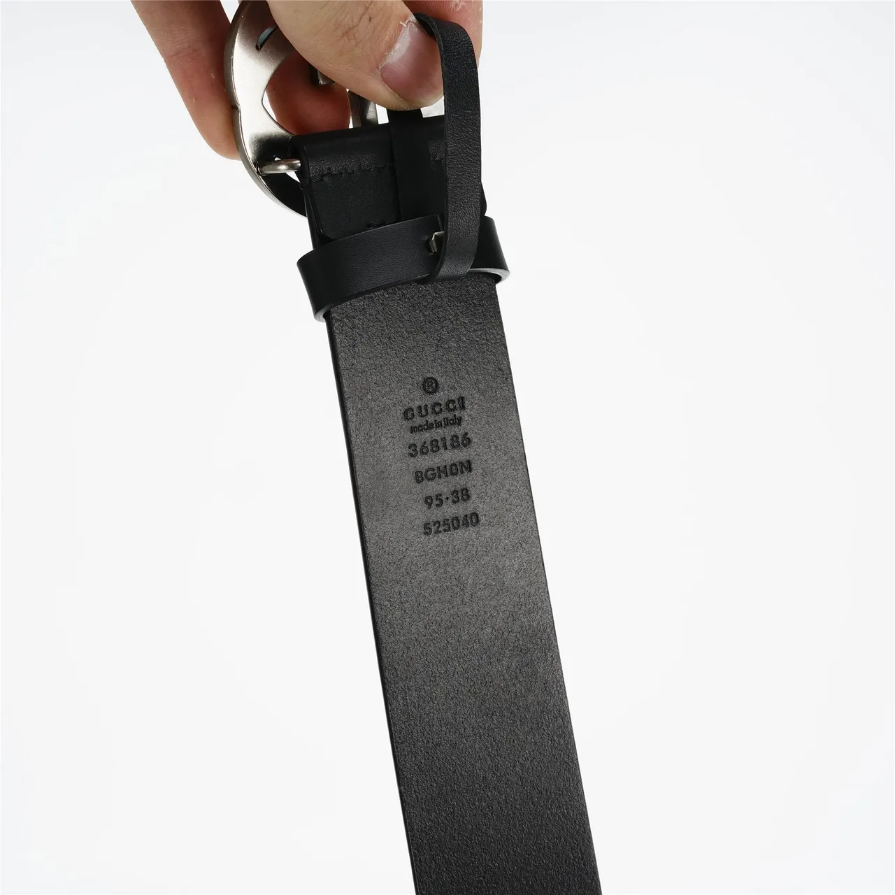 Gucci Interlocking G ceinture en cuir noir 7