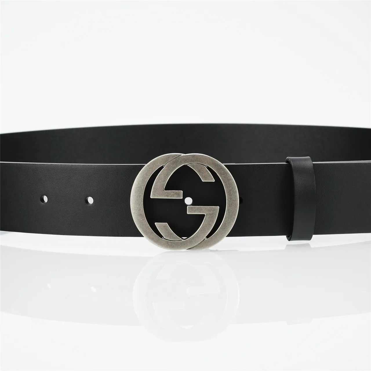 Gucci Interlocking G ceinture en cuir noir 8