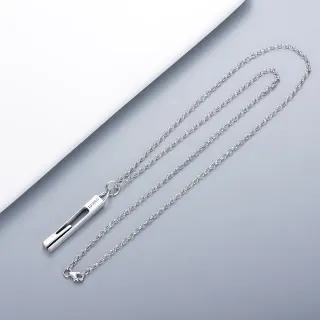 Gucci Link to Love সিলভার মিনিমালিস্ট টিউবুলার পেন্ডেন্ট নেকলেস