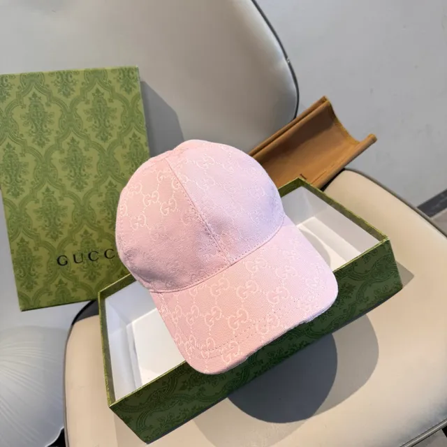 Boné de beisebol Gucci Monograma Jacquard Rosa 9