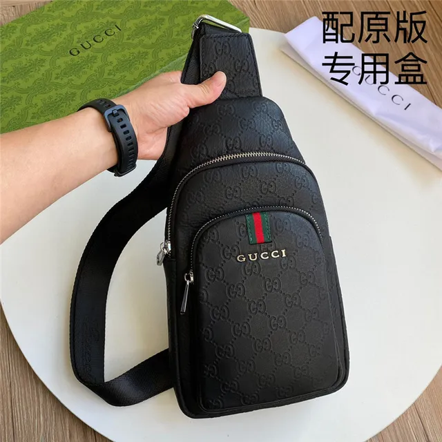 Gucci Ophidia काला GG Monogram Web Stripe मेसेंजर बैग 6