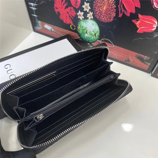 Gucci Ophidia Embossed GG Monogram Black Long Wallet 3