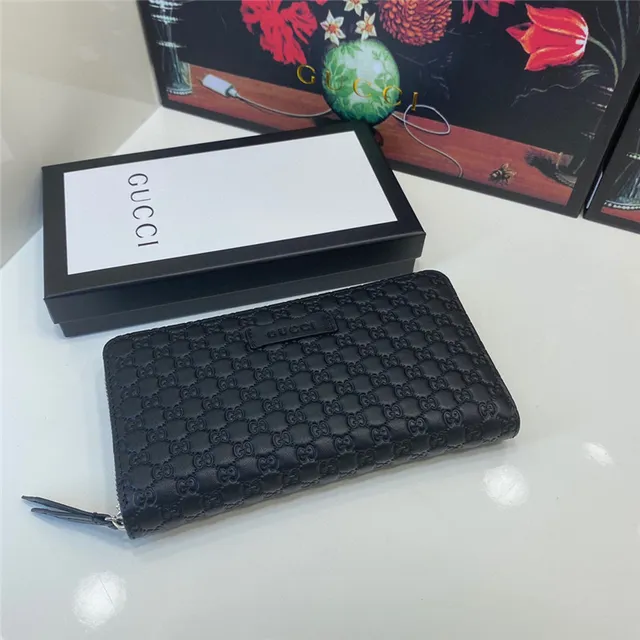 Gucci Ophidia Embossed GG Monogram Black Long Wallet 7