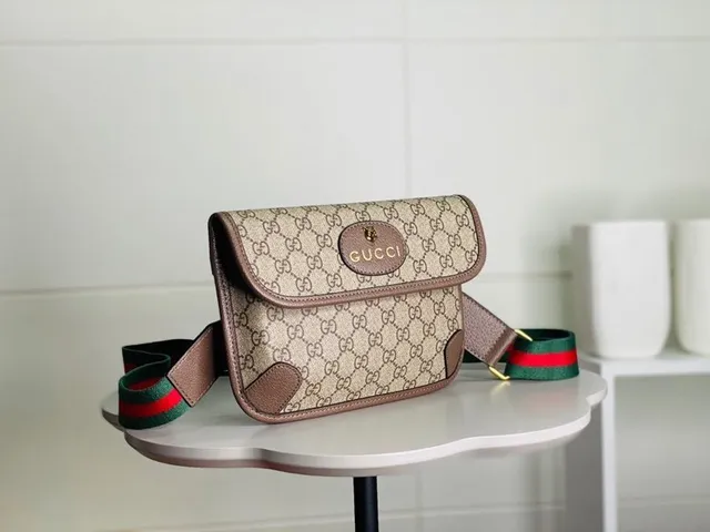 Gucci Ophidia GG Monogram Cinto bolsa bege e marrom moda 8