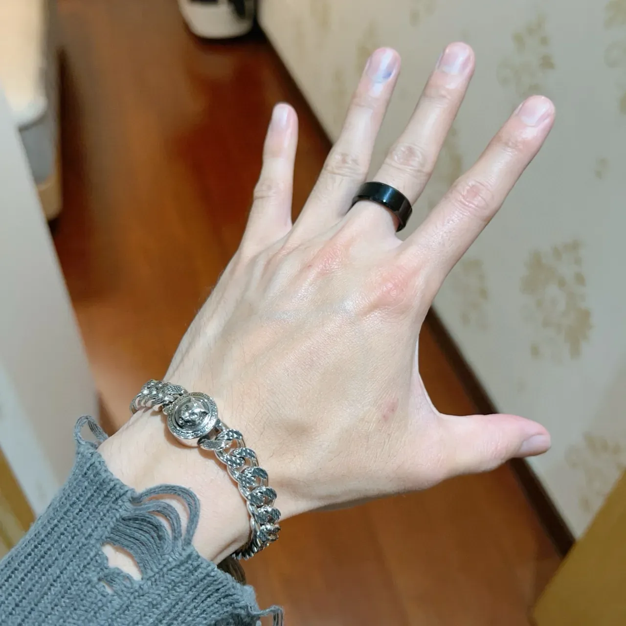 Gucci Bague Noir Poli Large Bande 2